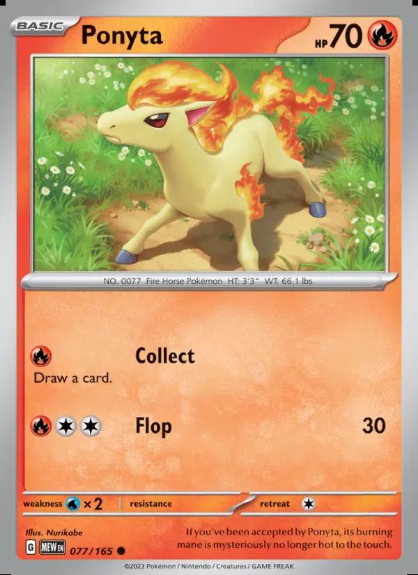 Image of Ponyta 151 (MEW) #077