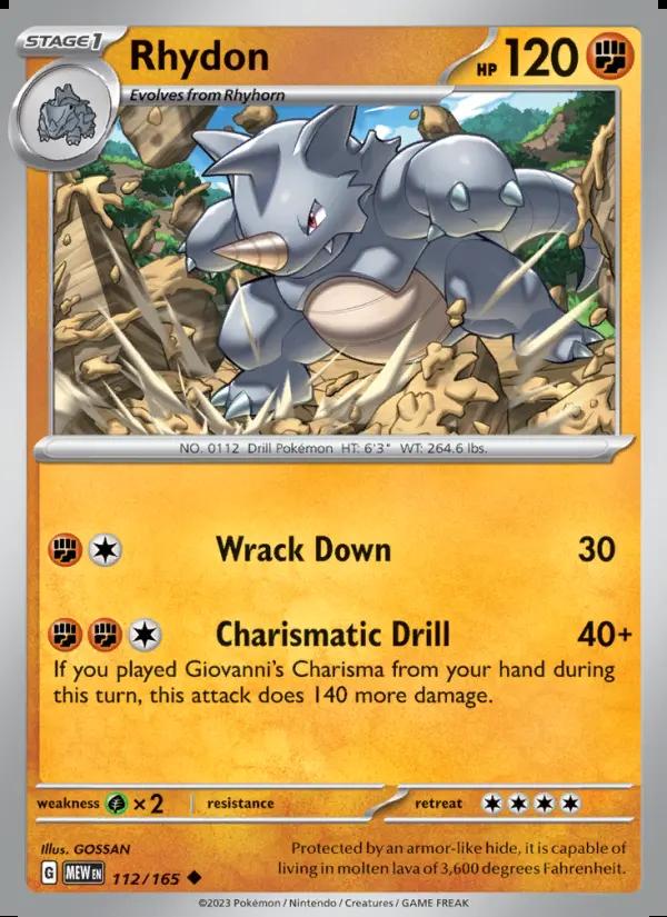 Image of Rhydon 151 (MEW) #112