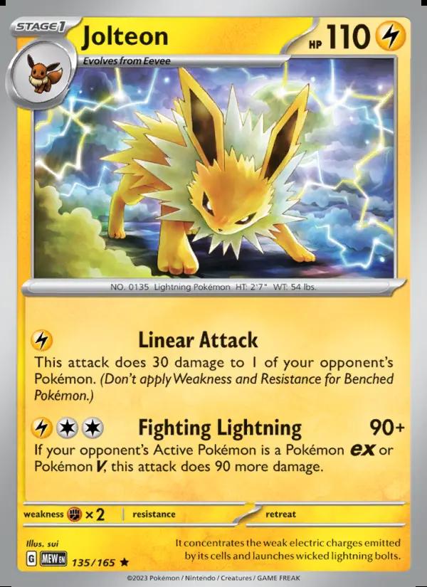 Image of Jolteon 151 (MEW) #135