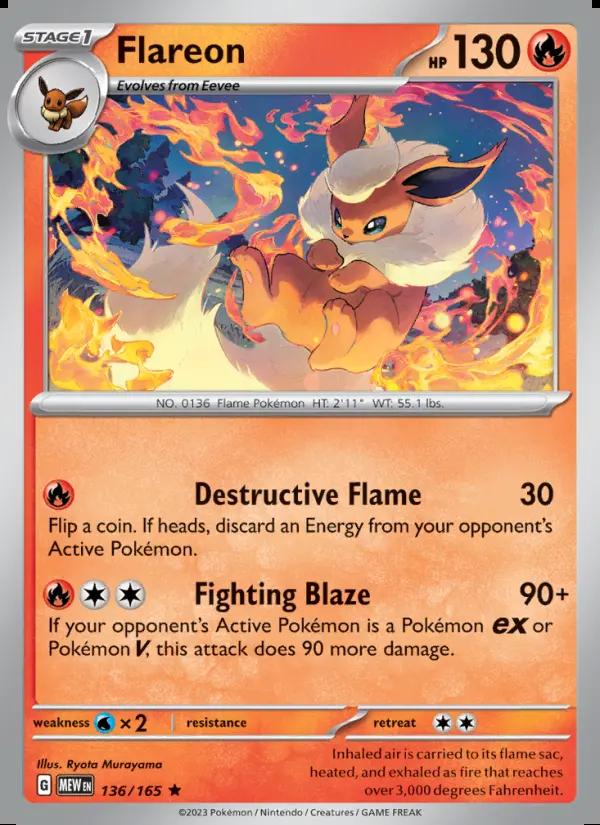 Image of Flareon 151 (MEW) #136