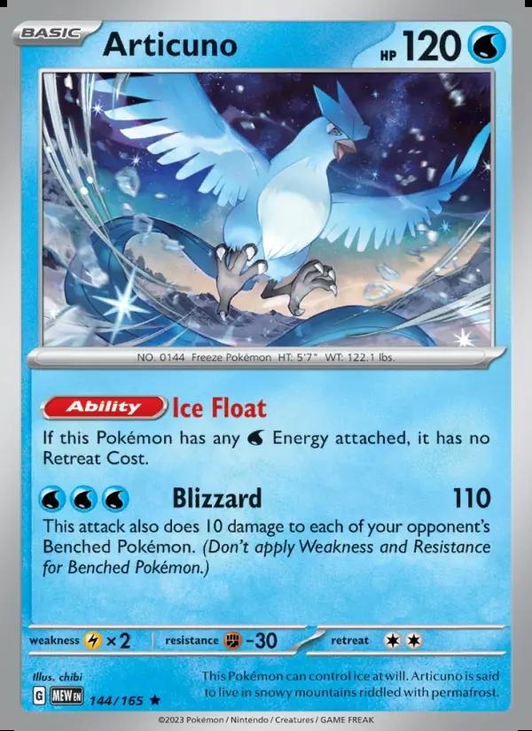 Image of Articuno 151 (MEW) #144