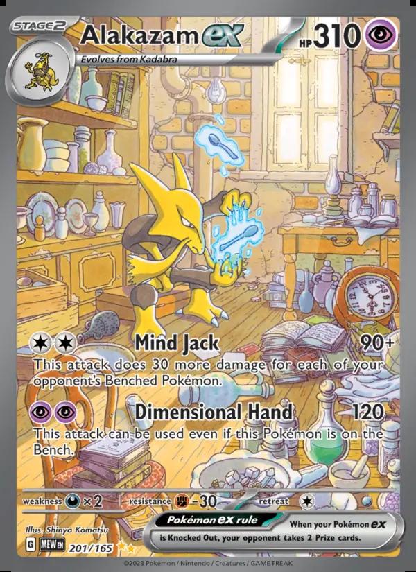 Image of Alakazam ex 151 (MEW) #201