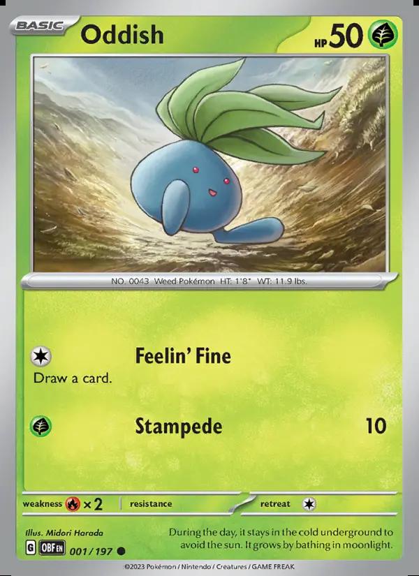 Image of Oddish Obsidian Flames (OBF) #001