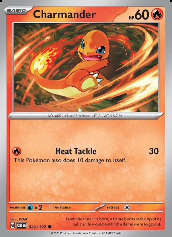 Image of Charmander Obsidian Flames (OBF) #026