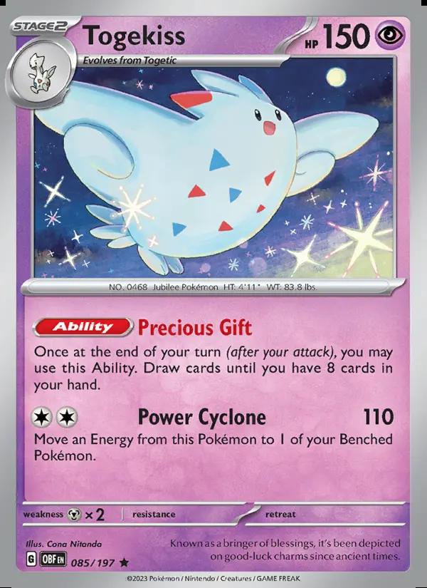 Image of Togekiss Obsidian Flames (OBF) #085
