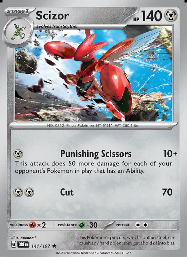 Image of Scizor Obsidian Flames (OBF) #141