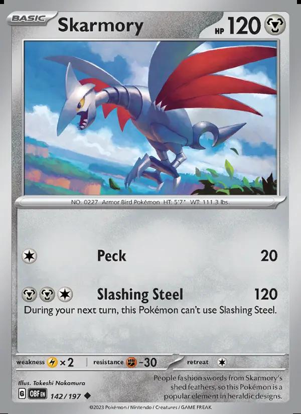 Image of Skarmory Obsidian Flames (OBF) #142
