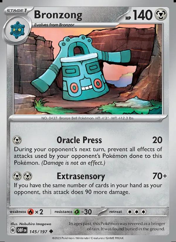 Image of Bronzong Obsidian Flames (OBF) #145