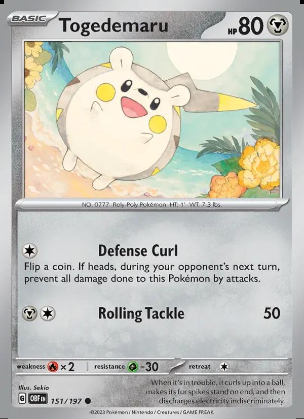 Image of Togedemaru Obsidian Flames (OBF) #151