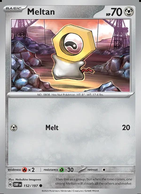 Image of Meltan Obsidian Flames (OBF) #152
