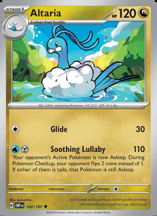 Image of Altaria Obsidian Flames (OBF) #160
