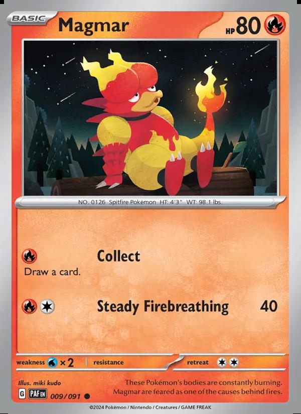 Image of Magmar Paldean Fates (PAF) #009