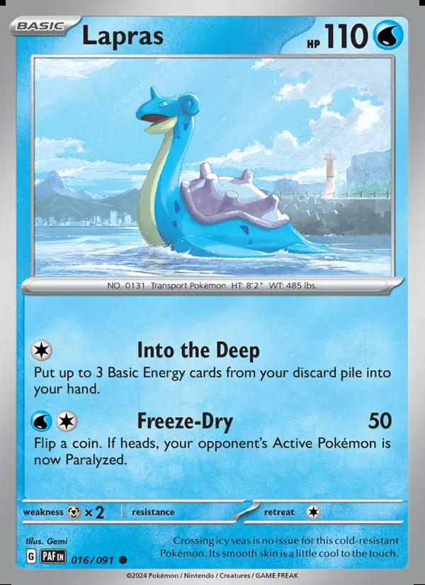 Image of Lapras Paldean Fates (PAF) #016
