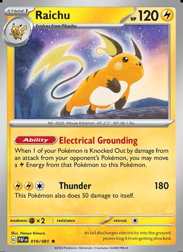 Image of Raichu Paldean Fates (PAF) #019