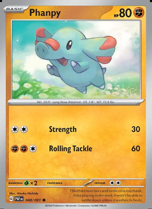 Image of Phanpy Paldean Fates (PAF) #048