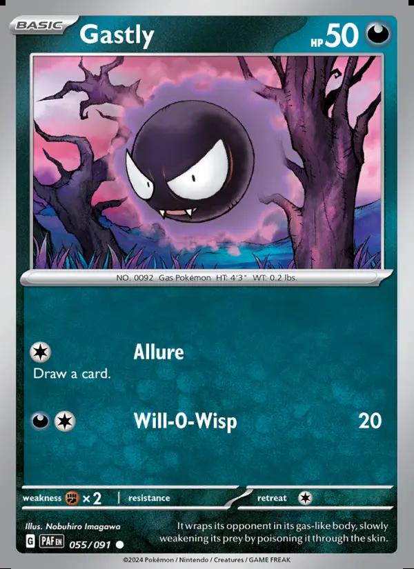 Image of Gastly Paldean Fates (PAF) #055