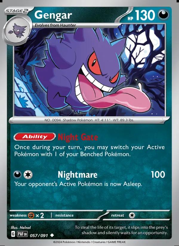 Image of Gengar Paldean Fates (PAF) #057
