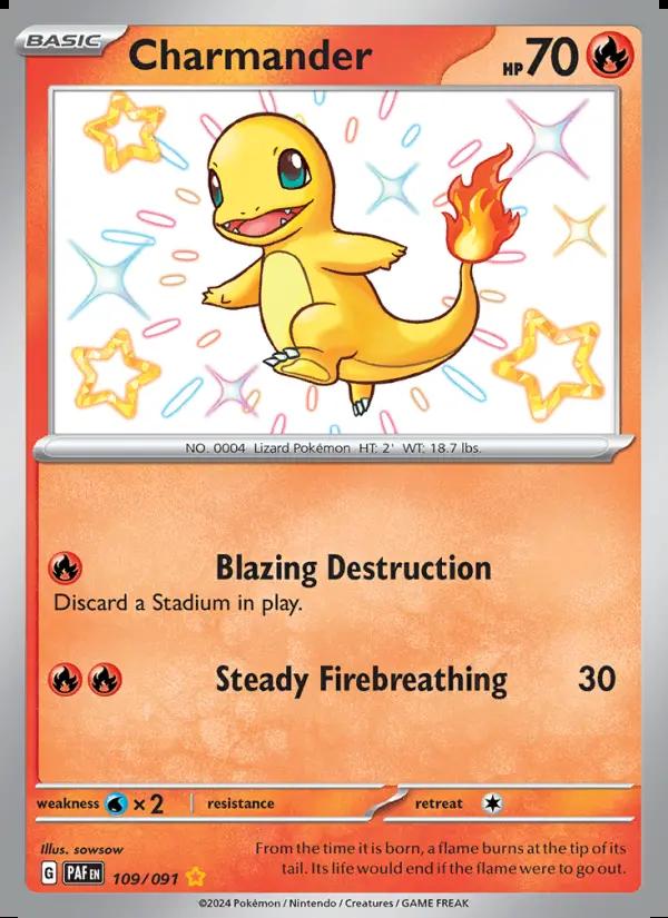Image of Charmander Paldean Fates (PAF) #109