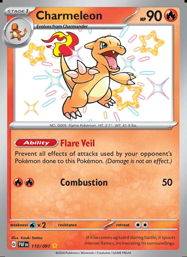 Image of Charmeleon Paldean Fates (PAF) #110