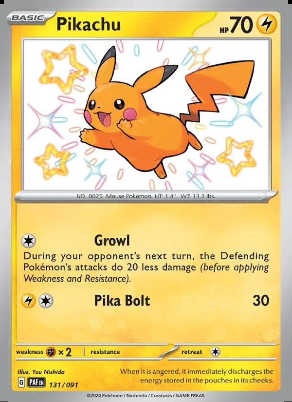Image of Pikachu Paldean Fates (PAF) #131