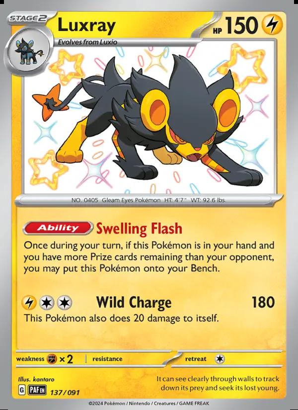 Image of Luxray Paldean Fates (PAF) #137