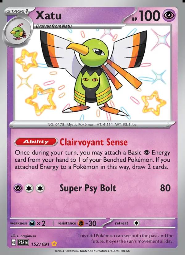 Image of Xatu Paldean Fates (PAF) #152