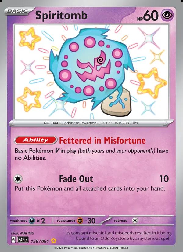 Image of Spiritomb Paldean Fates (PAF) #158