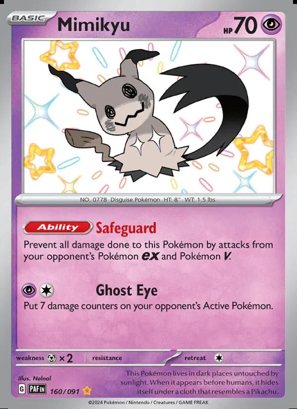 Image of Mimikyu Paldean Fates (PAF) #160
