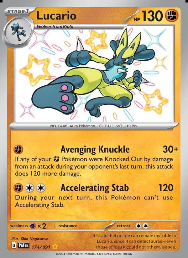 Image of Lucario Paldean Fates (PAF) #174