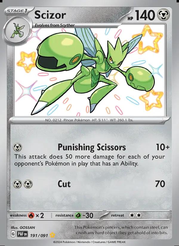 Image of Scizor Paldean Fates (PAF) #191