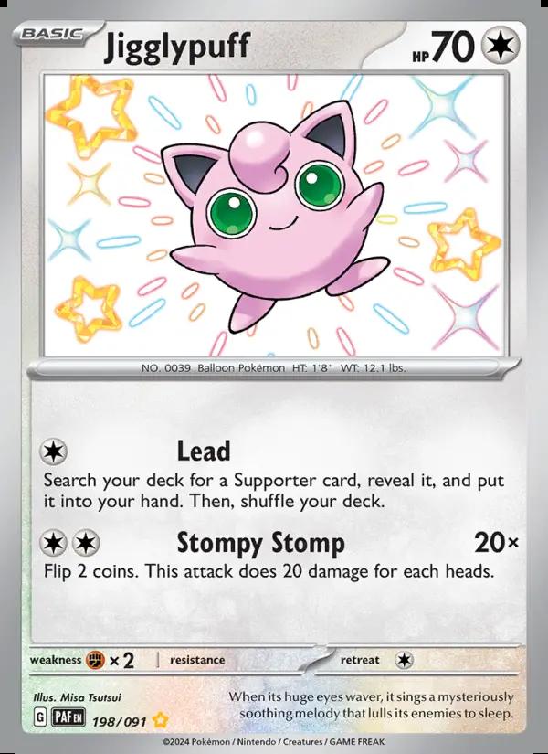 Image of Jigglypuff Paldean Fates (PAF) #198
