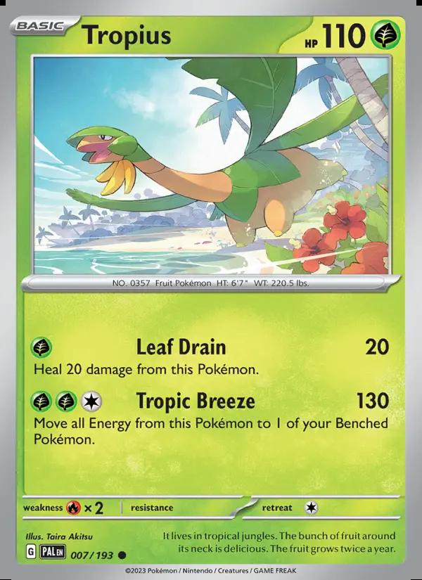 Image of Tropius Paldea Evolved (PAL) #007