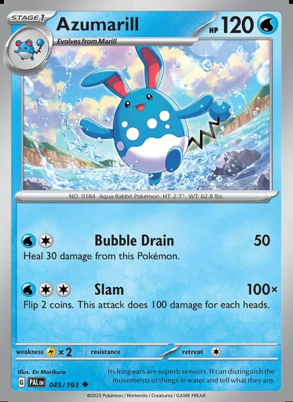 Image of Azumarill Paldea Evolved (PAL) #045