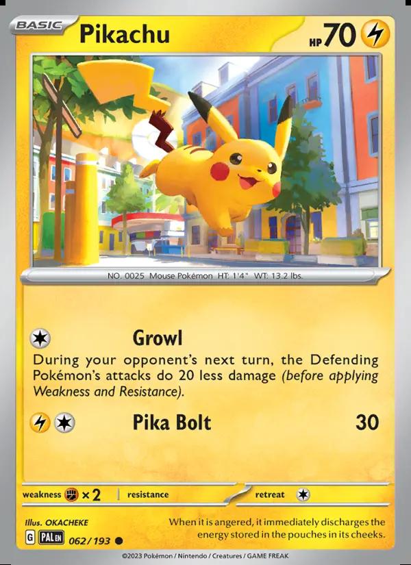 Image of Pikachu Paldea Evolved (PAL) #062