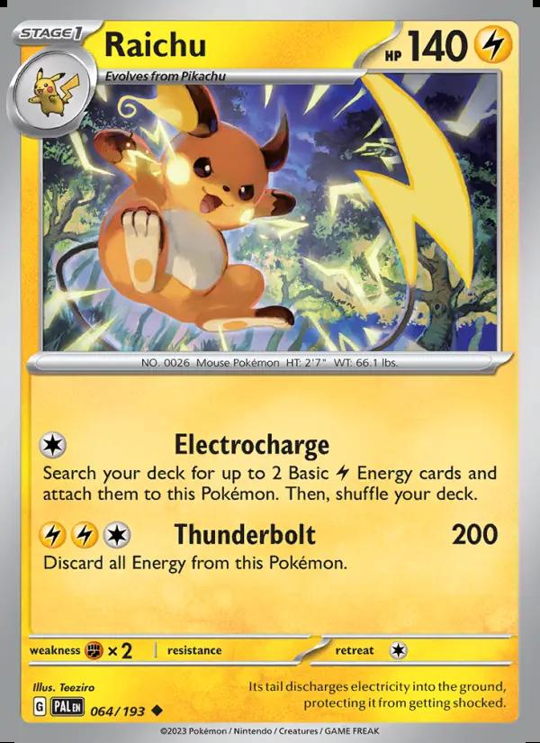 Image of Raichu Paldea Evolved (PAL) #064