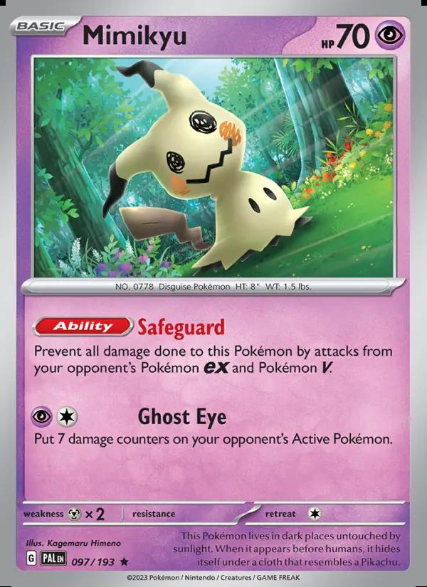 Image of Mimikyu Paldea Evolved (PAL) #097