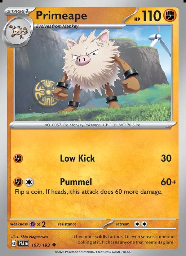 Image of Primeape Paldea Evolved (PAL) #107