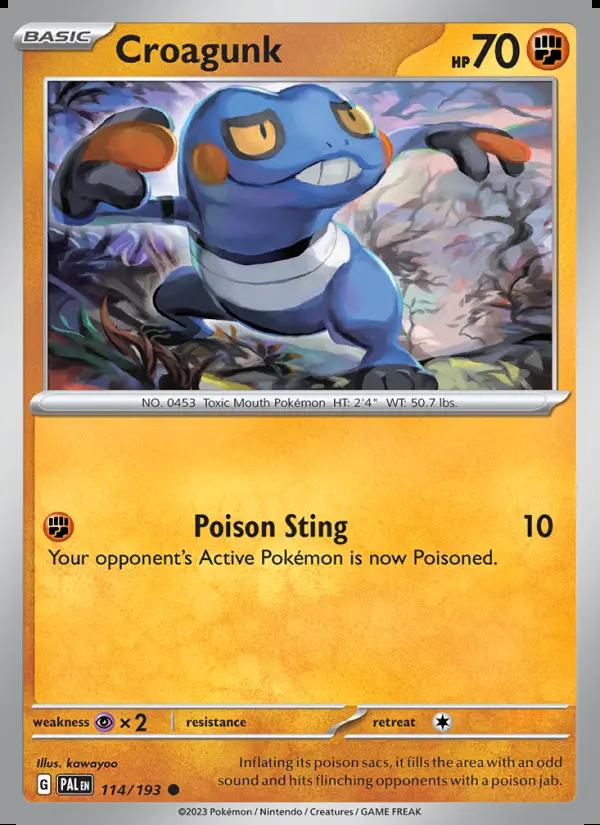 Image of Croagunk Paldea Evolved (PAL) #114
