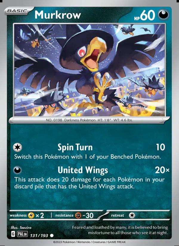 Image of Murkrow Paldea Evolved (PAL) #131