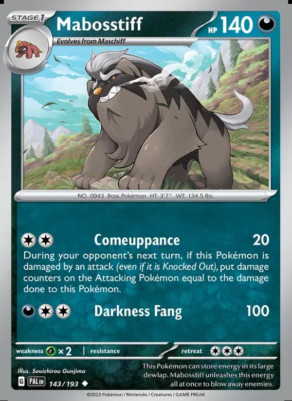 Image of Mabosstiff Paldea Evolved (PAL) #143
