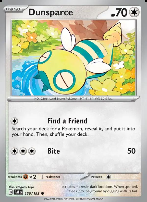 Image of Dunsparce Paldea Evolved (PAL) #156