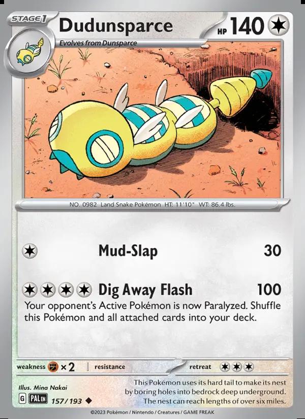 Image of Dudunsparce Paldea Evolved (PAL) #157