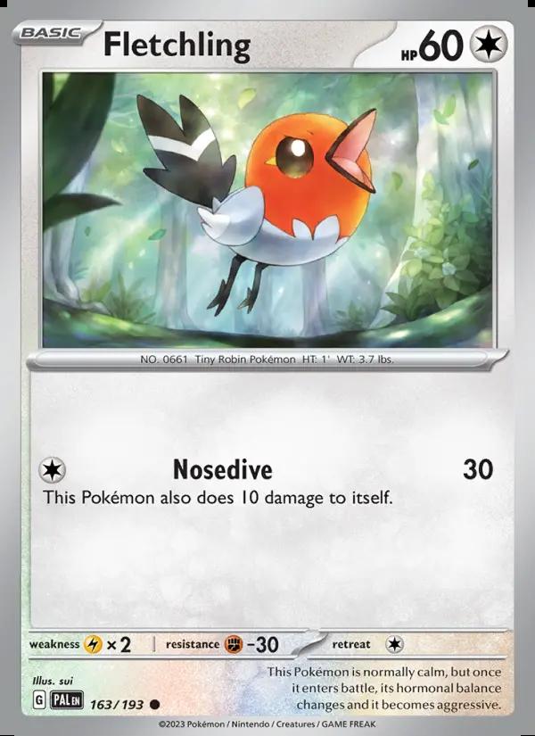Image of Fletchling Paldea Evolved (PAL) #163