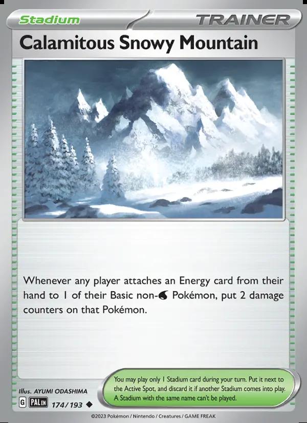 Image of Calamitous Snowy Mountain Paldea Evolved (PAL) #174
