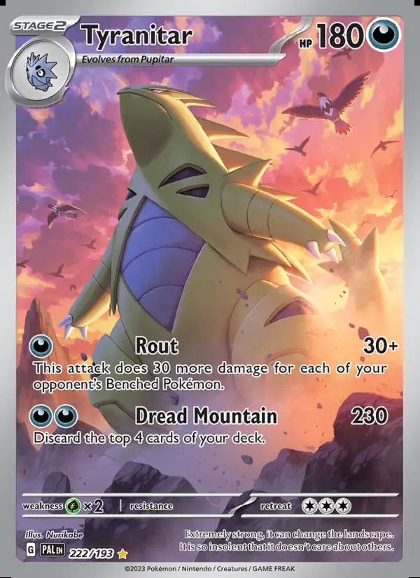 Image of Tyranitar Paldea Evolved (PAL) #222