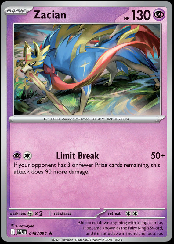 Image of Zacian Phantasmal Flames (PFL) #45