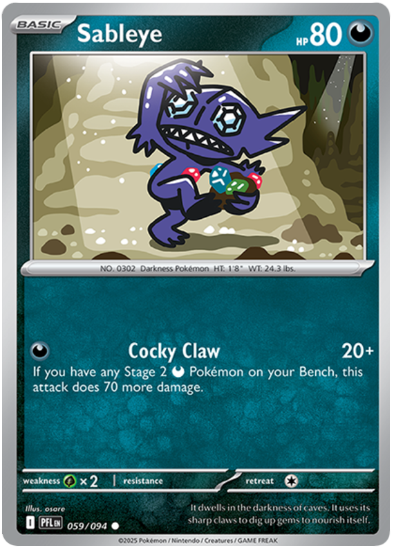 Image of Sableye Phantasmal Flames (PFL) #59