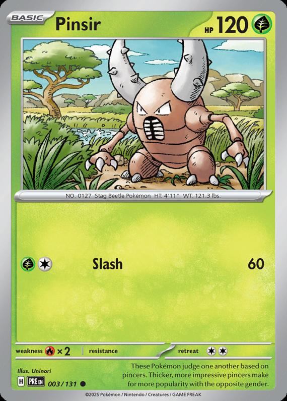 Image of Pinsir Prismatic Evolutions (PRE) #003