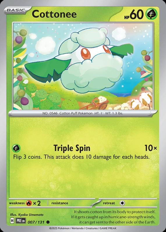 Image of Cottonee Prismatic Evolutions (PRE) #007