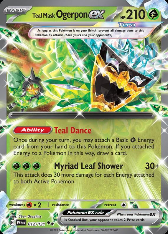 Image of Teal Mask Ogerpon ex Prismatic Evolutions (PRE) #012